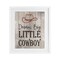 Stupell Industries Dream Big Little Cowboy Framed Print Under Glass, design by Christine Simpson Art